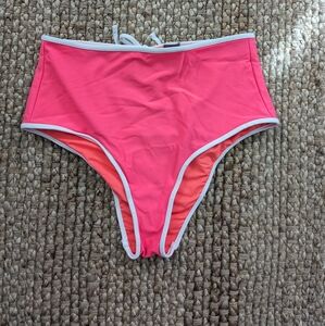 aerie hi-rise neon pink swim bottom firm price